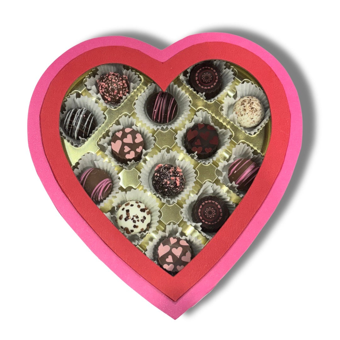 Valentine's Day 13pc Fancy Heart Truffle Box