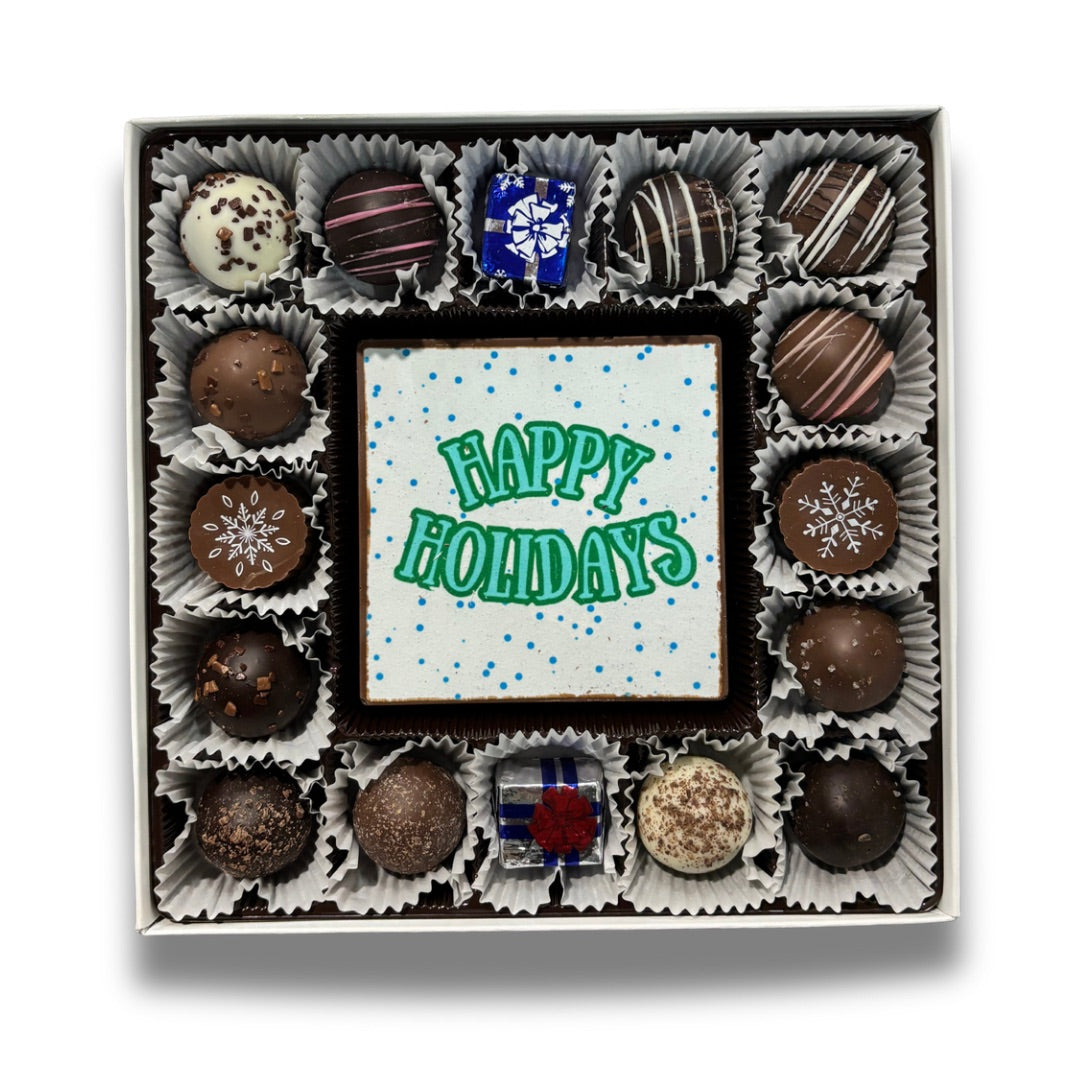 Happy Holidays 16pc Truffle Box