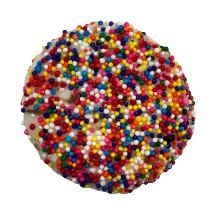 White Chocolate Rainbow Nonpareil Oreos