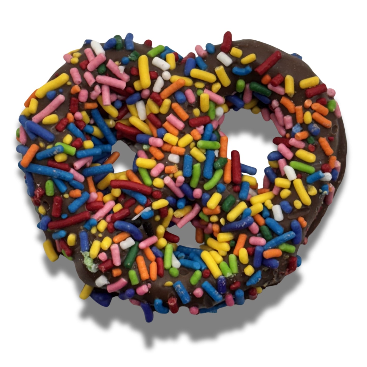Milk Chocolate Rainbow Sprinkle Pretzels