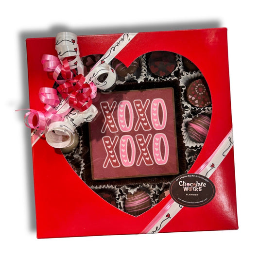 Valentine's Day 16pc Square Heart Truffle Box w/ Card