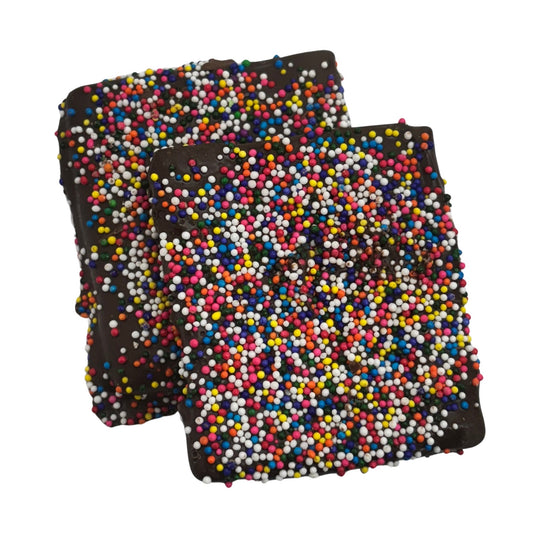 Dark Chocolate Nonpareil Graham Crackers