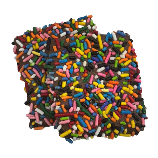 Milk Chocolate Rainbow Sprinkle Graham Crackers