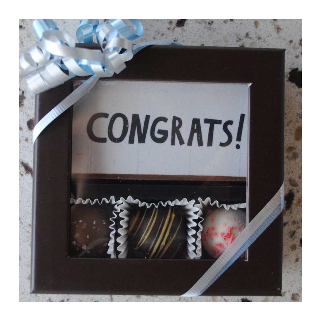 Congratulations 3 Piece Truffle Box