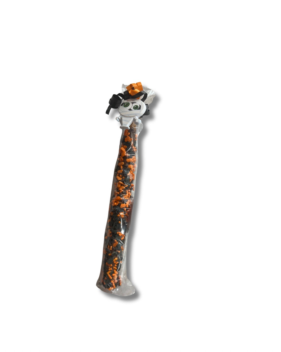 Halloween pretzel rod with ring