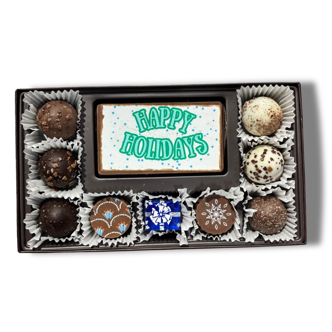 Happy Holidays 9pc Truffle Box