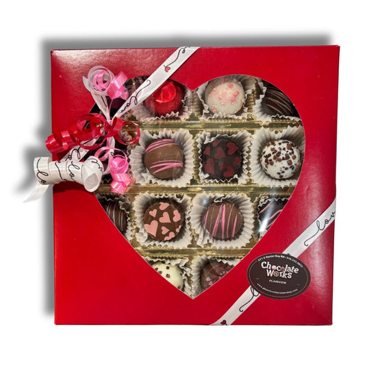Valentine's Day 16pc Square Heart Truffle Box