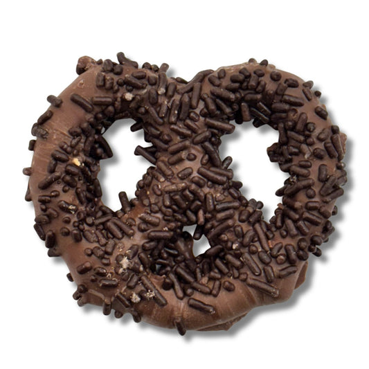 Milk Chocolate Chocolate Sprinkle Pretzels
