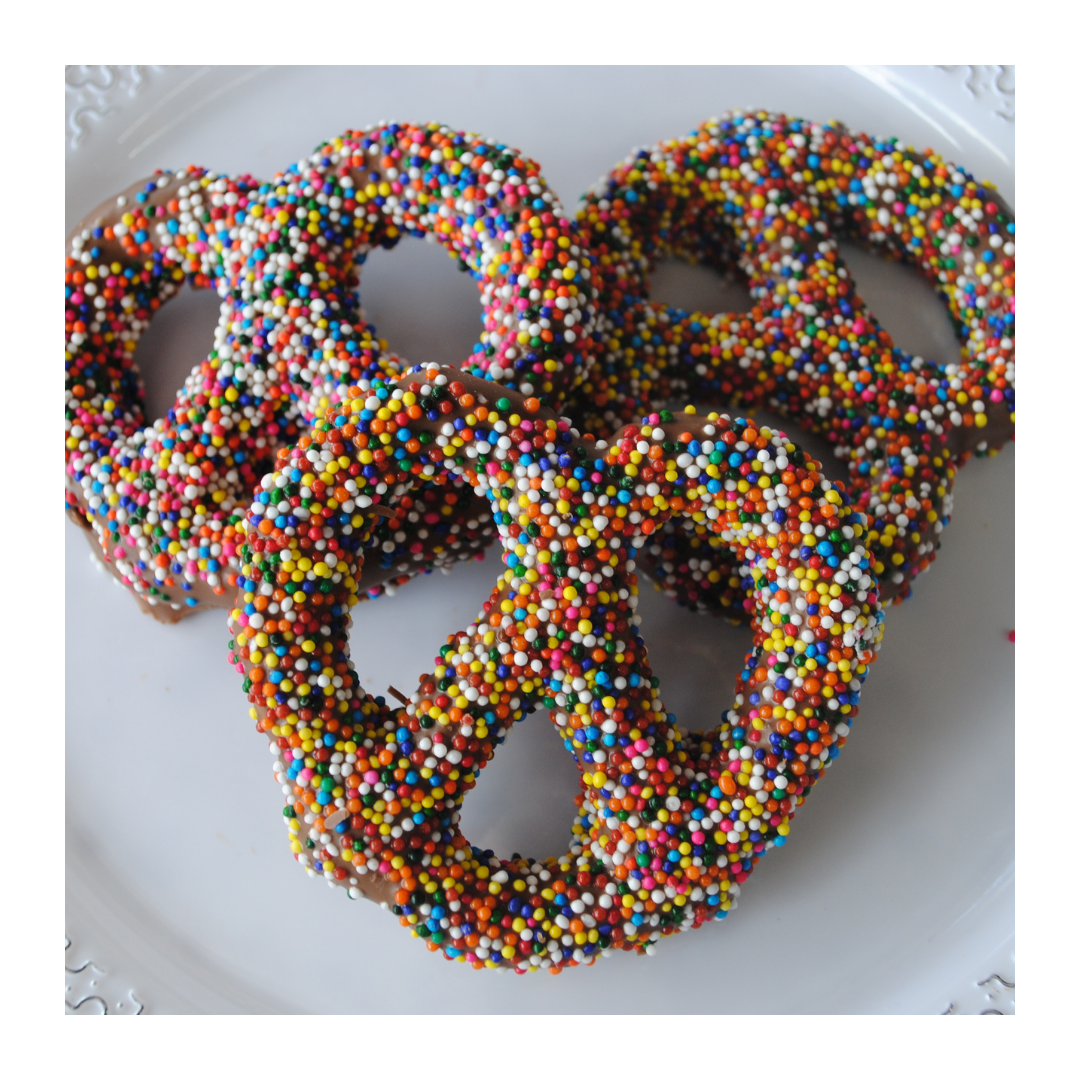 Milk Nonpareils Pretzels