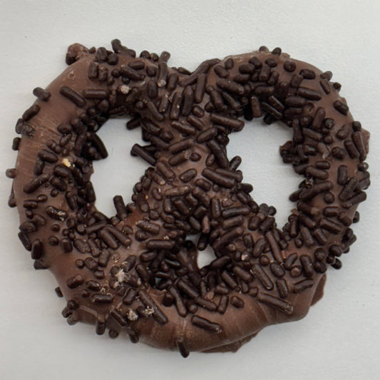 Milk Chocolate Chocolate Sprinkle Pretzels