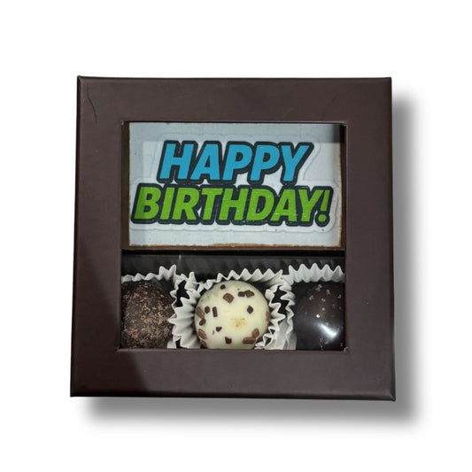 Happy Birthday 3 Piece Truffle Box