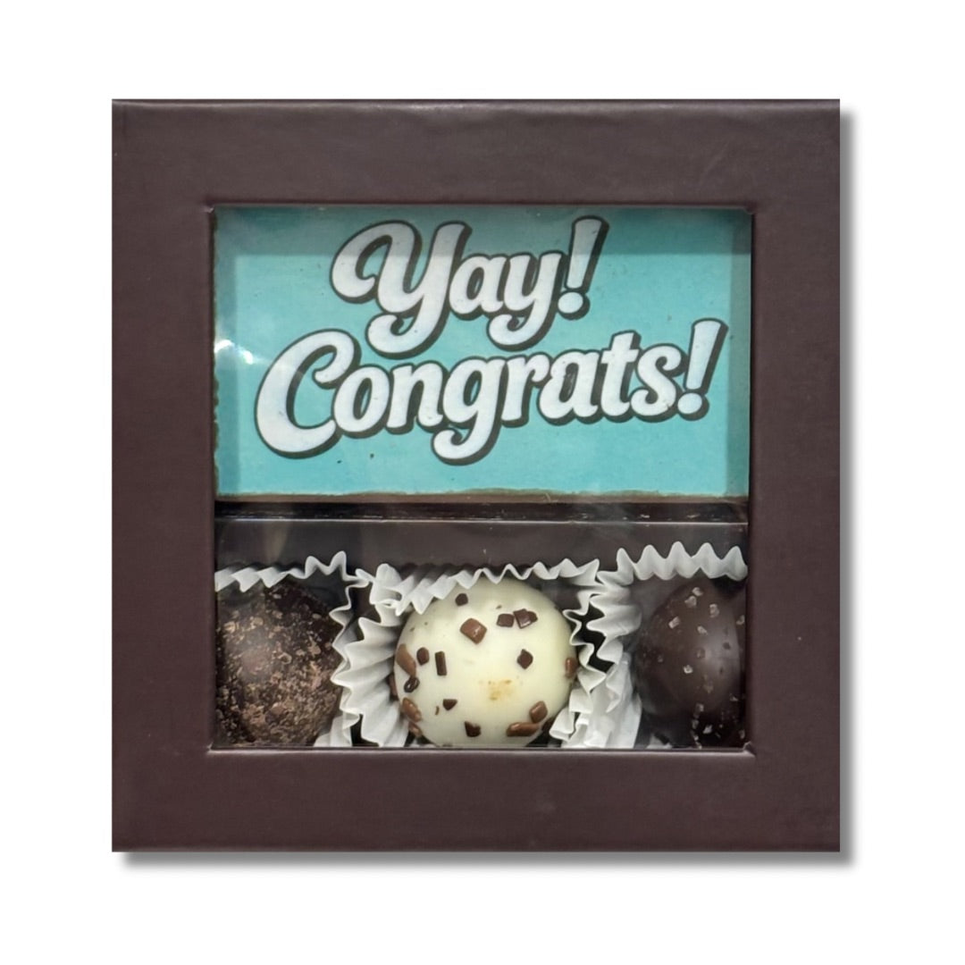Congratulations 3 Piece Truffle Box