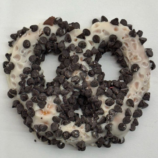 White Chocolate Chocolate Chip Pretzels