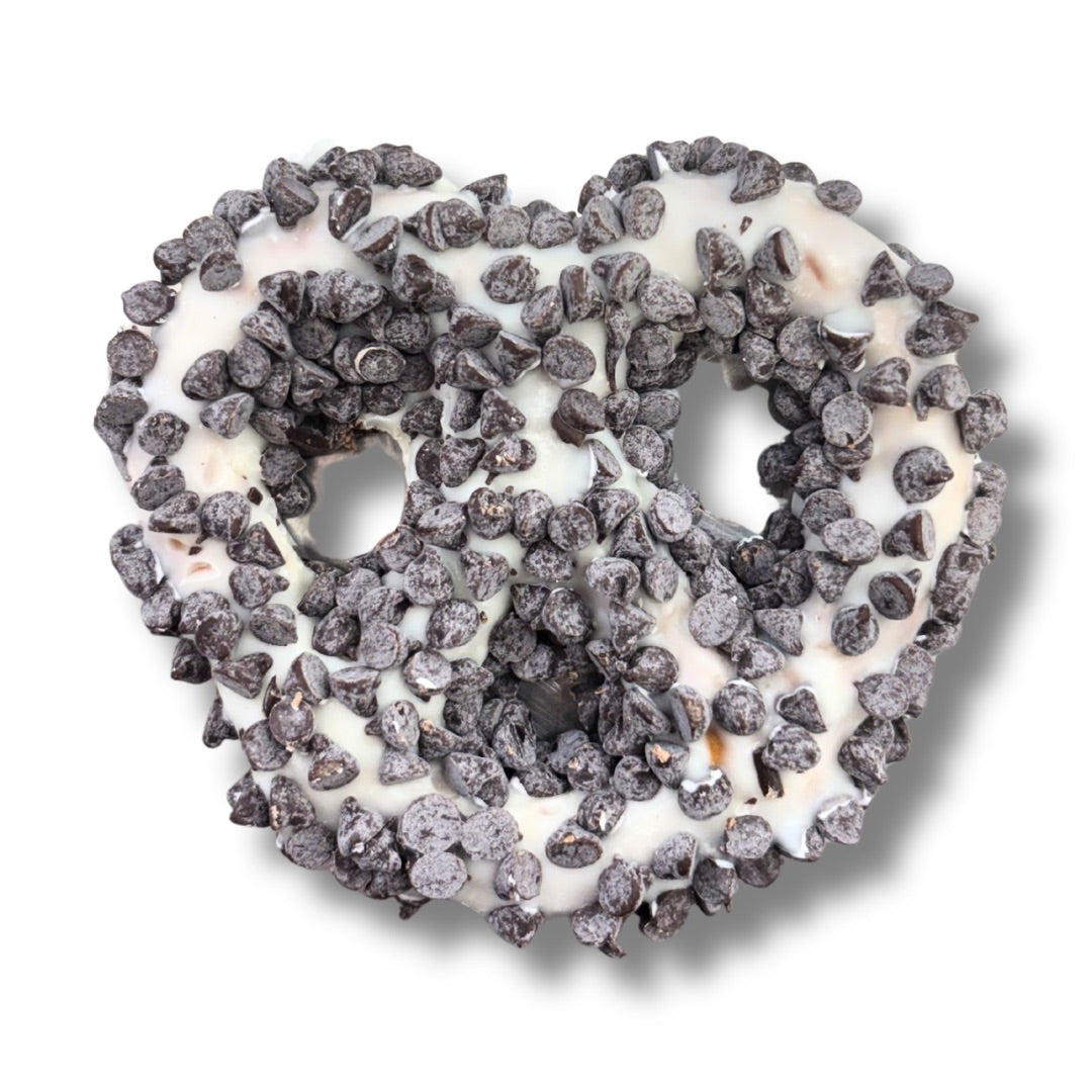 White Chocolate Chocolate Chip Pretzels
