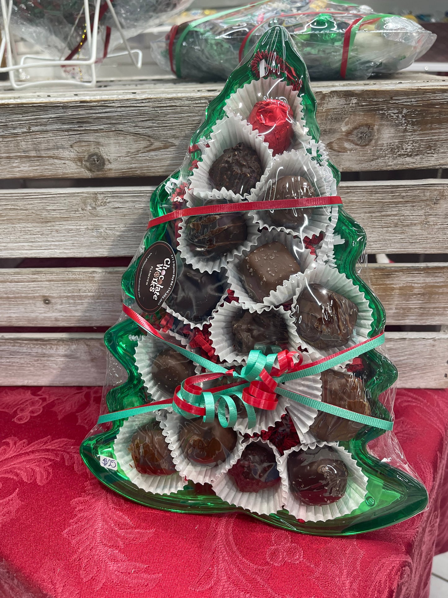 Chocolates Christmas Tree Platter