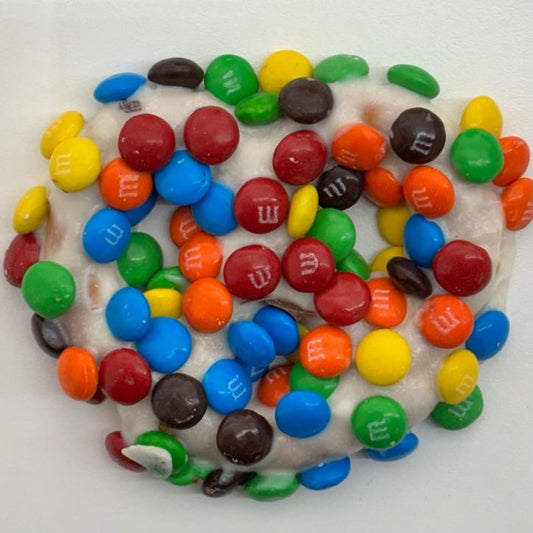 White Chocolate M&M Pretzels