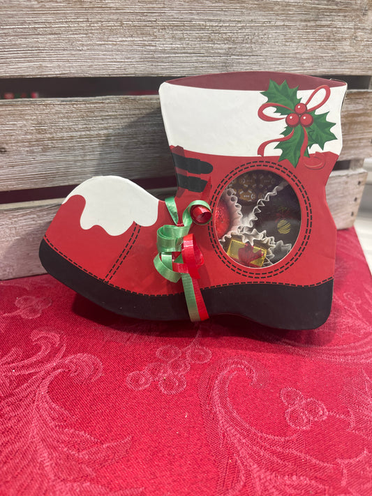 Christmas boot truffle box