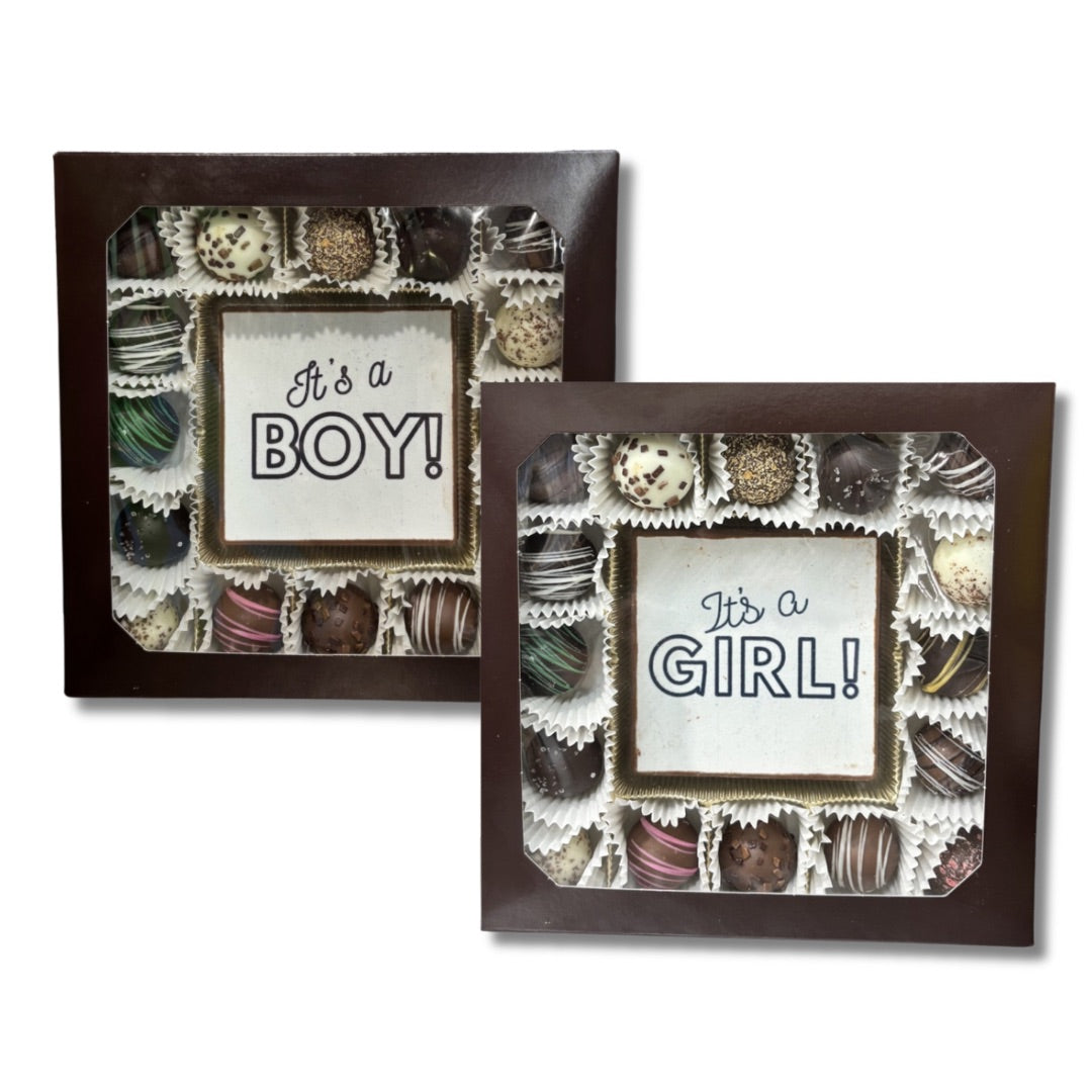 It's a Boy/Girl 16 Piece Truffle Box