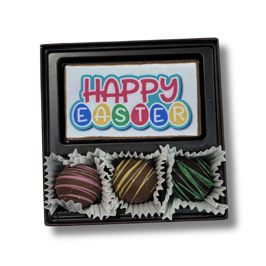 Easter 3pc Truffle Box w/ Chocolate Card