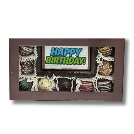 Happy Birthday 9 Piece Truffle Box