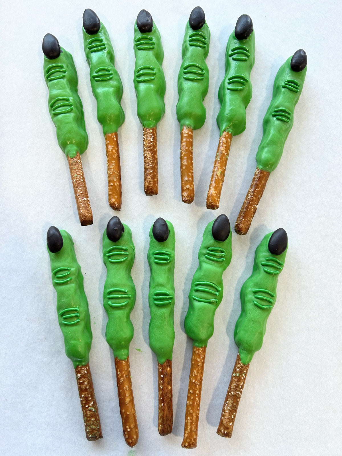 Witch finger pretzel rods